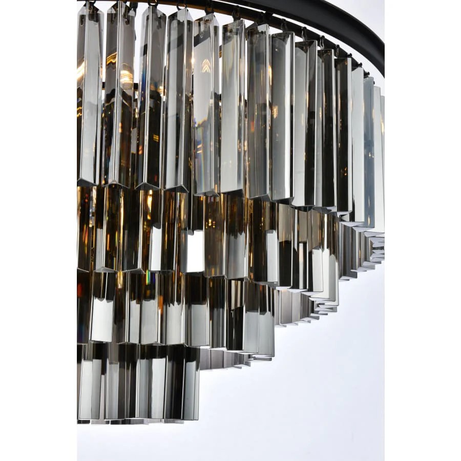 Elegant Lighting Sydney 17 Light 32" Wide Crystal Chandelier with Silver Shade Royal Cut Crystals - Image 3