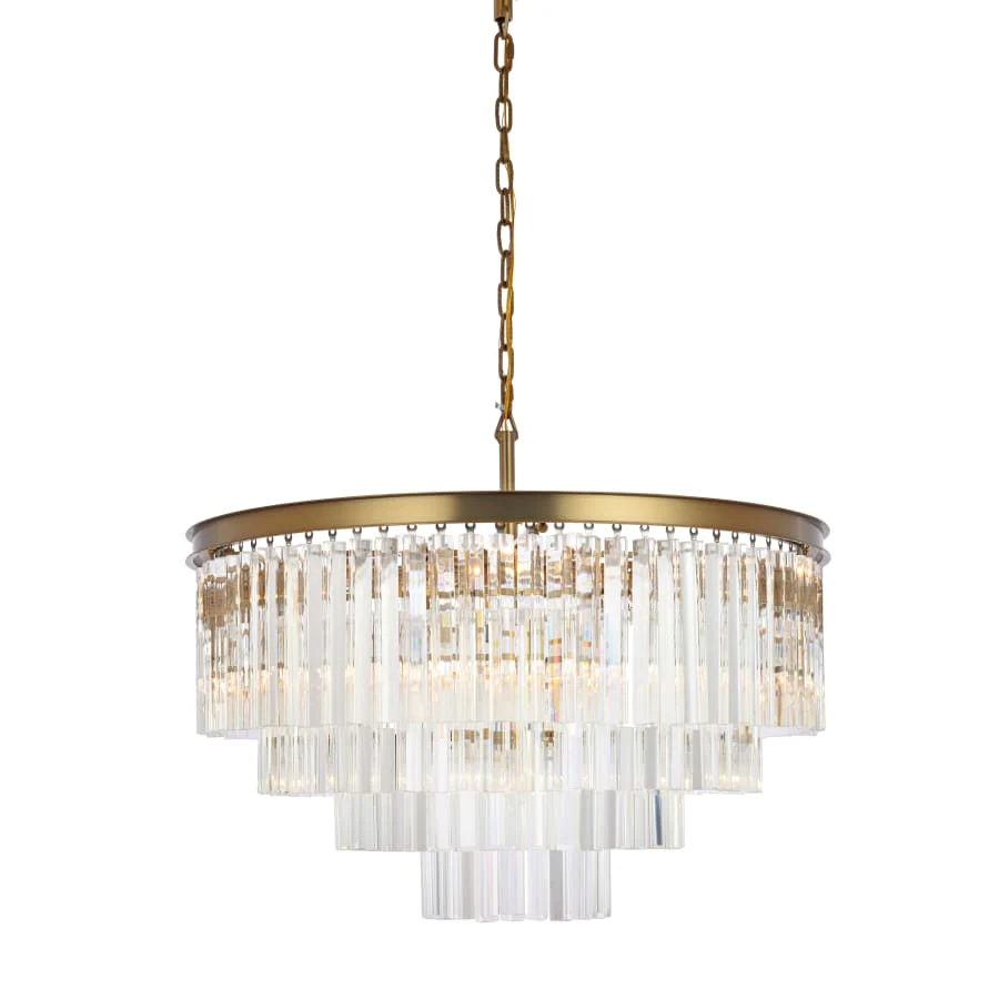Elegant Lighting Sydney 17 Light 32" Wide Crystal Waterfall Chandelier - Image 1