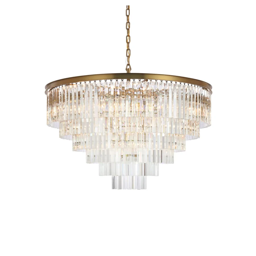 Elegant Lighting Sydney 33 Light 44" Wide Crystal Waterfall Chandelier - Image 3