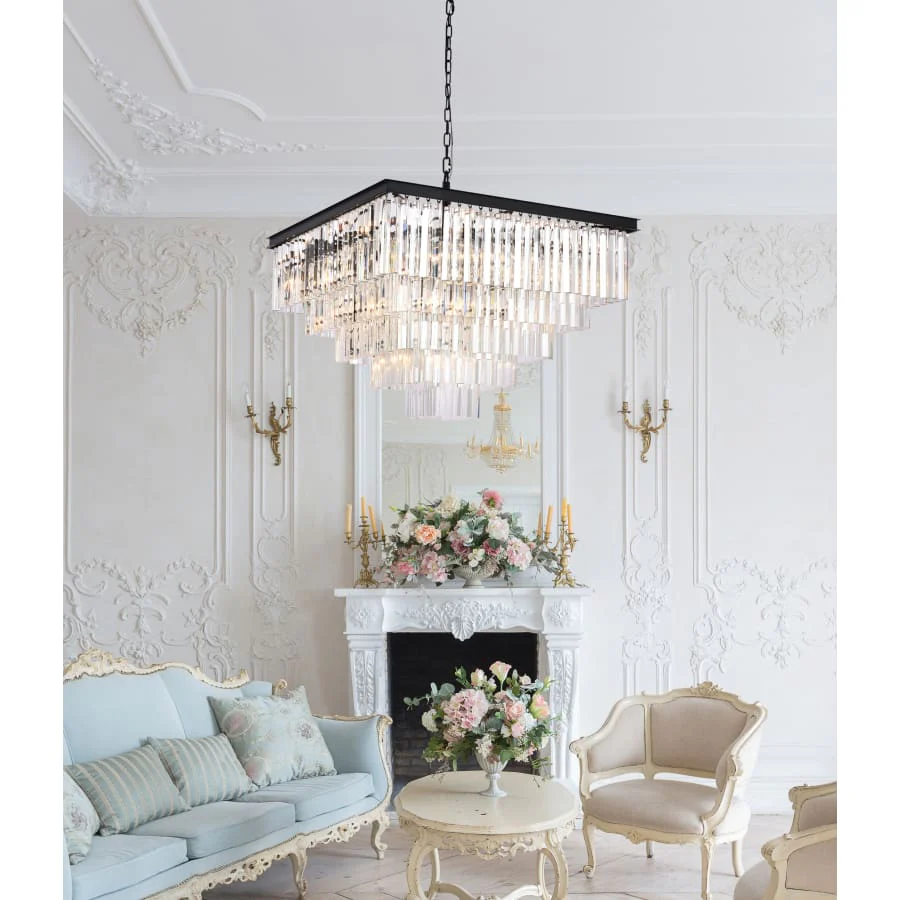 Elegant Lighting Sydney 21 Light 34" Wide Crystal Waterfall Chandelier - Image 2