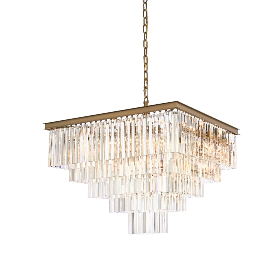 Elegant Lighting Sydney 21 Light 34" Wide Crystal Waterfall Chandelier - Image 1