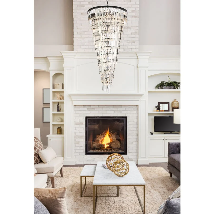 Elegant Lighting Sydney 42 Light 37" Wide Crystal Waterfall Chandelier - Image 2