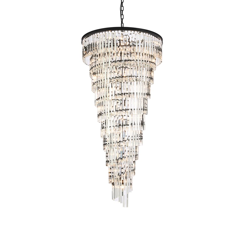 Elegant Lighting Sydney 42 Light 37" Wide Crystal Waterfall Chandelier - Image 3