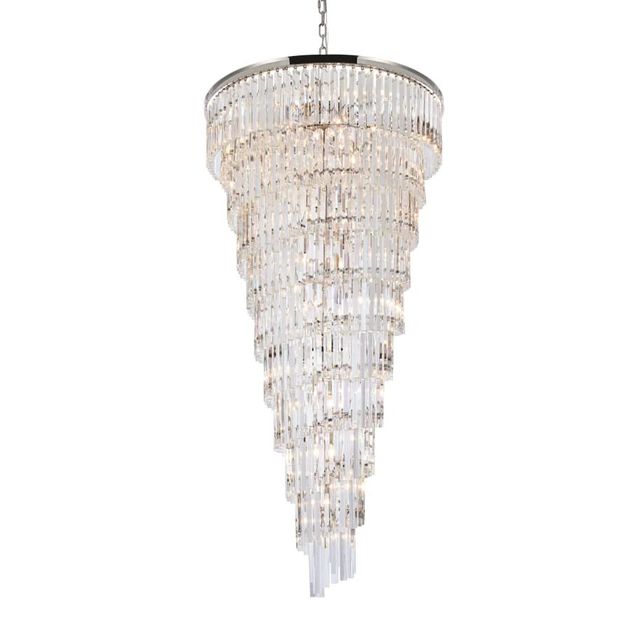 Elegant Lighting Sydney 42 Light 37" Wide Crystal Waterfall Chandelier - Image 1