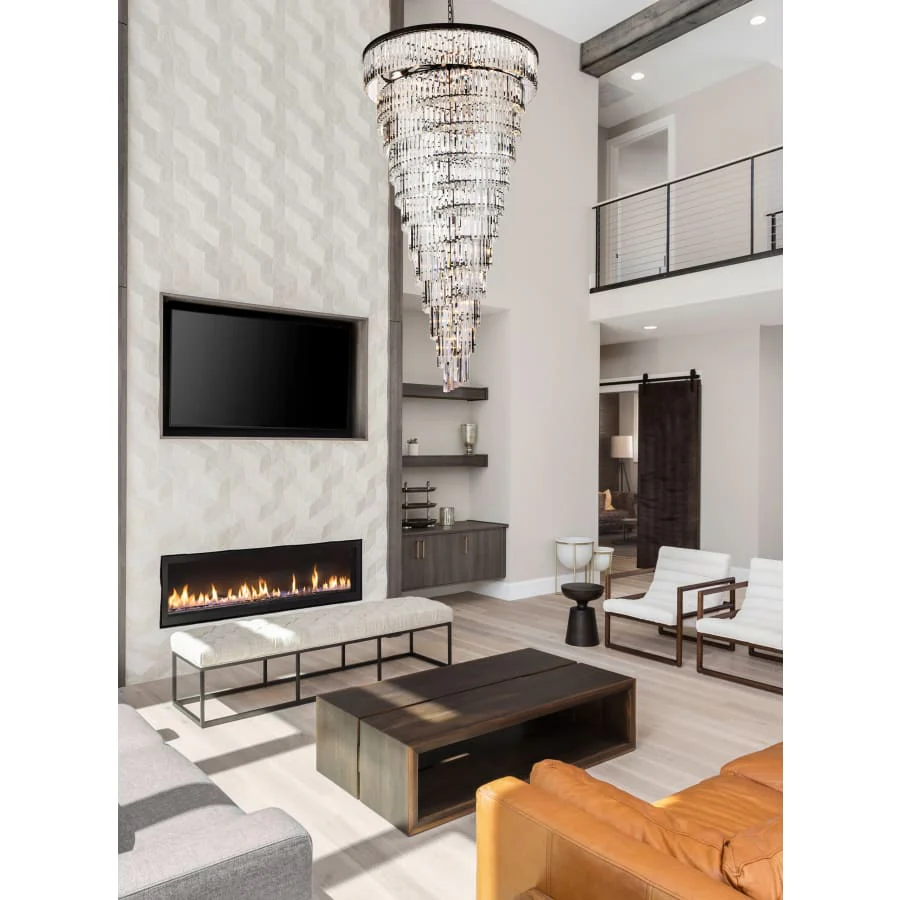 Elegant Lighting Sydney 58 Light 48" Wide Crystal Waterfall Chandelier - Image 2