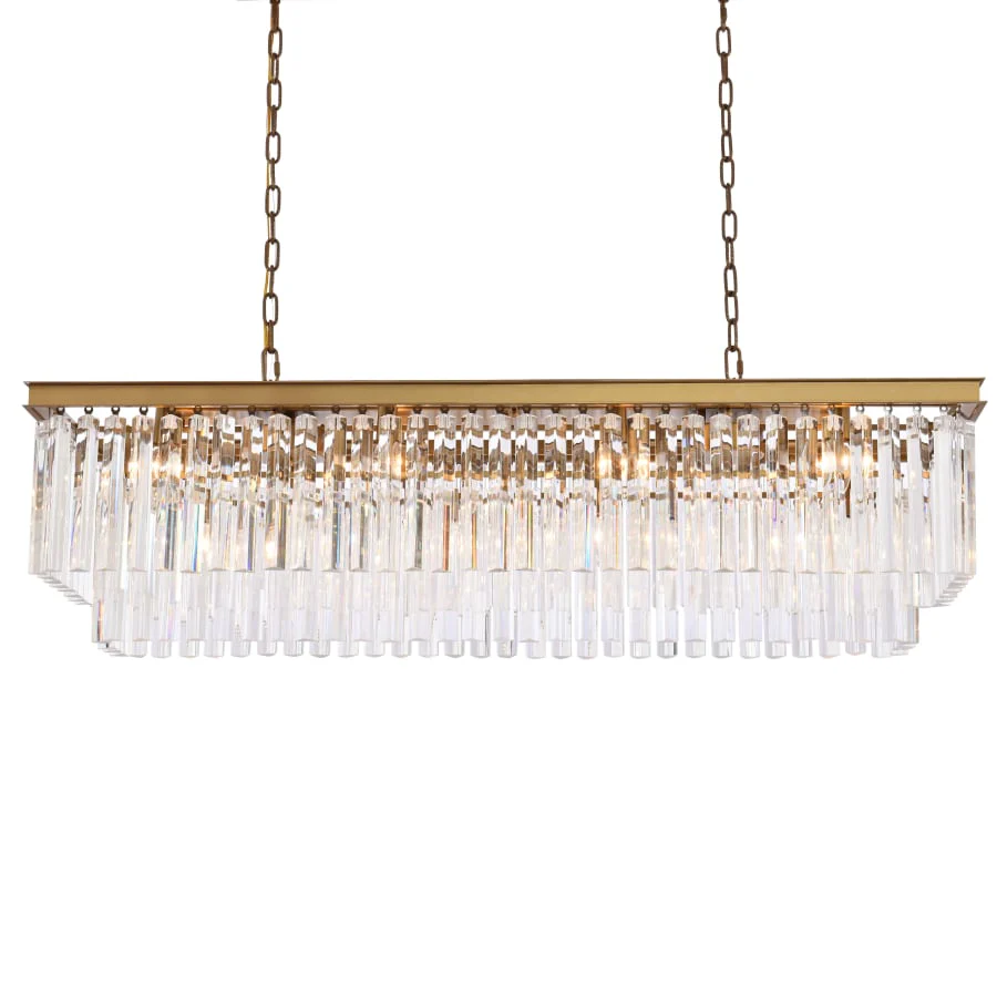 Elegant Lighting Sydney 12 Light 50" Wide Crystal Waterfall Chandelier - Image 1