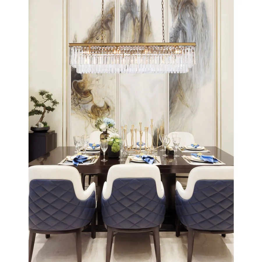 Elegant Lighting Sydney 12 Light 60" Wide Crystal Waterfall Chandelier - Image 2