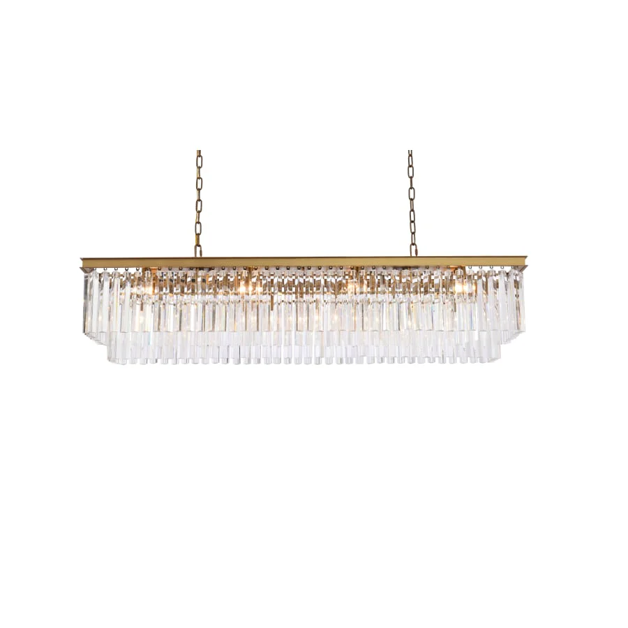 Elegant Lighting Sydney 12 Light 60" Wide Crystal Waterfall Chandelier - Image 3