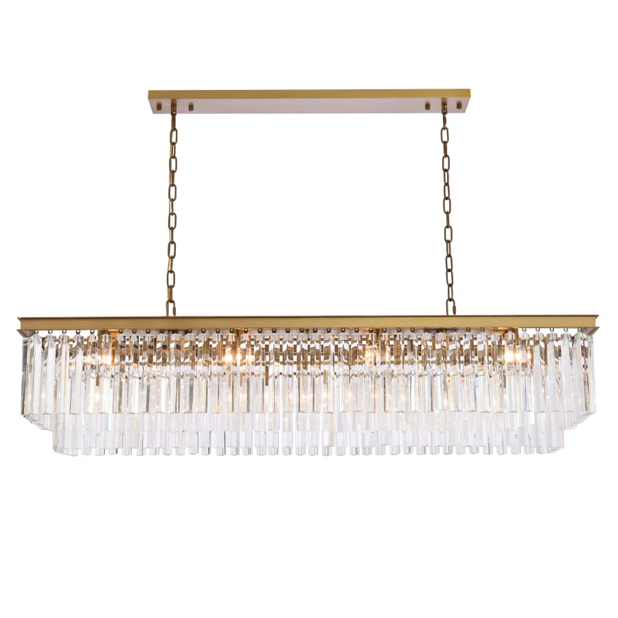 Elegant Lighting Sydney 12 Light 60" Wide Crystal Waterfall Chandelier - Image 1