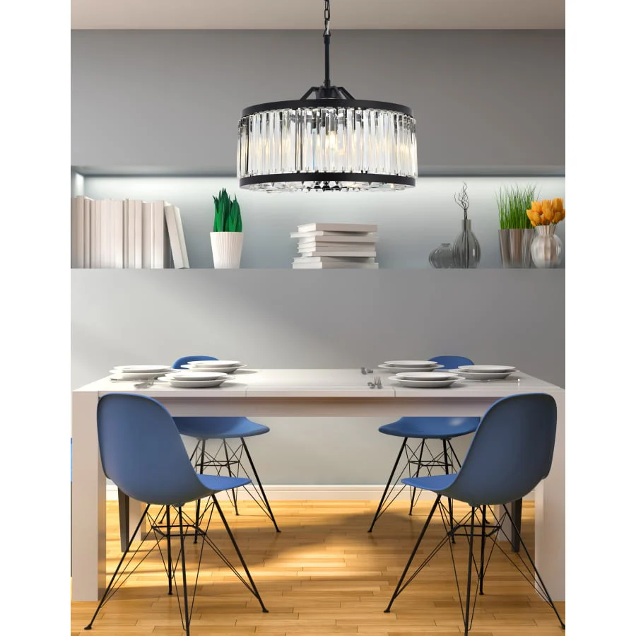 Elegant Lighting Chelsea 8 Light 28" Wide Crystal Drum Chandelier with Clear Royal Cut Crystals - Image 2