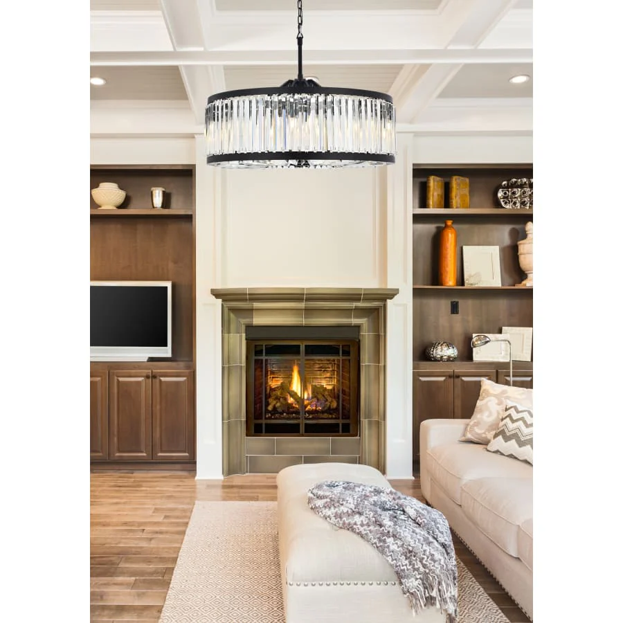 Elegant Lighting Chelsea 10 Light 36" Wide Crystal Drum Chandelier with Clear Royal Cut Crystals - Image 2