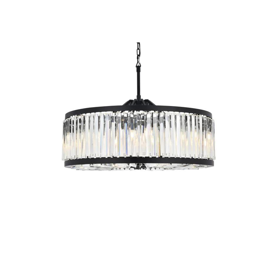 Elegant Lighting Chelsea 10 Light 36" Wide Crystal Drum Chandelier with Clear Royal Cut Crystals - Image 1