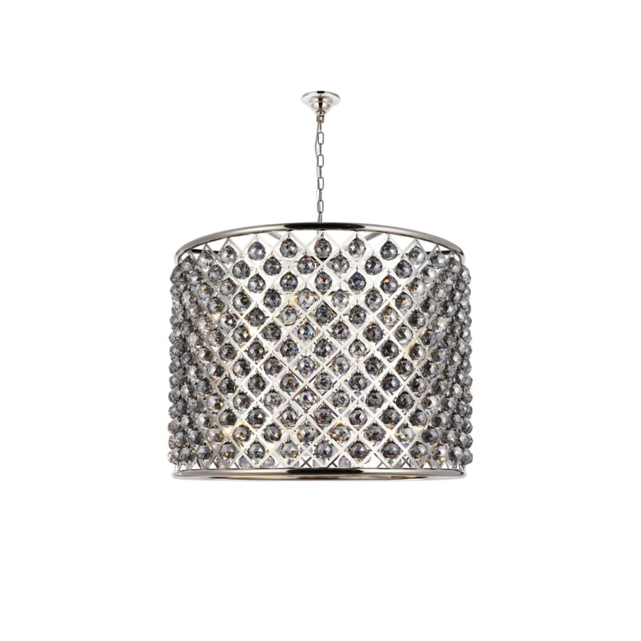 Elegant Lighting Madison 12 Light 36" Wide Crystal Drum Chandelier with Silver Shade Royal Cut Crystals - Image 3