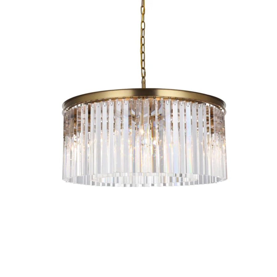 Elegant Lighting Sydney 8 Light 32" Wide Crystal Drum Chandelier - Image 3