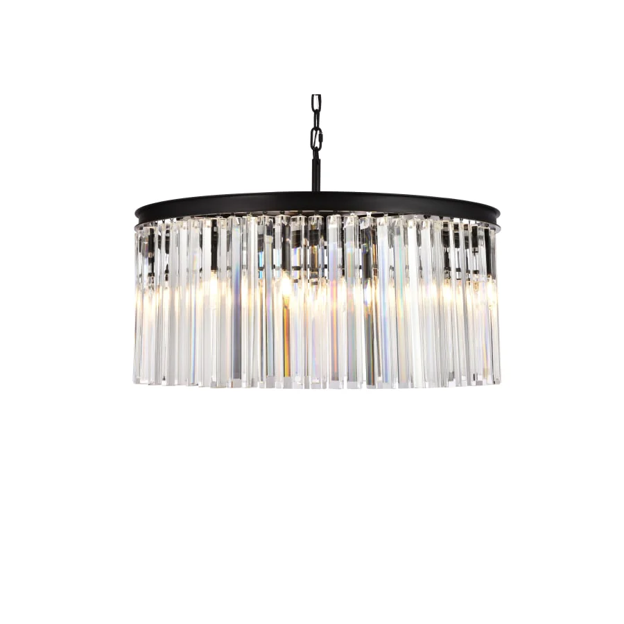 Elegant Lighting Sydney 8 Light 32" Wide Crystal Drum Chandelier with Clear Royal Cut Crystals - Image 1