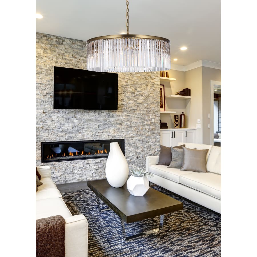 Elegant Lighting Sydney 10 Light 44" Wide Crystal Drum Chandelier - Image 2