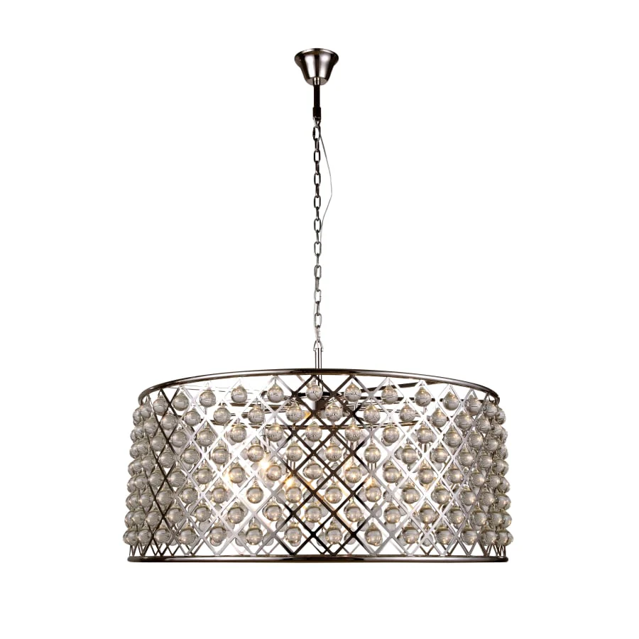 Elegant Lighting Madison 10 Light 44" Wide Crystal Drum Chandelier with Clear Royal Cut Crystals - Image 3