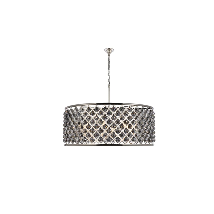 Elegant Lighting Madison 10 Light 44" Wide Crystal Drum Chandelier with Silver Shade Royal Cut Crystals - Image 3