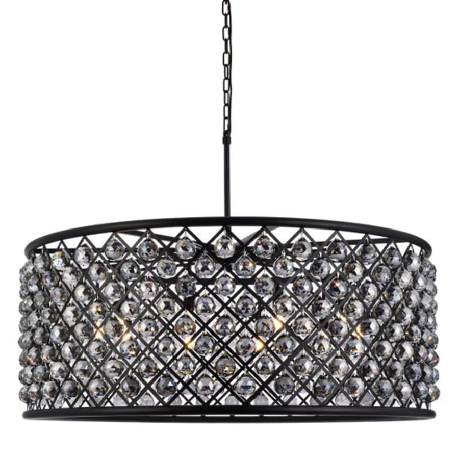 Elegant Lighting Madison 10 Light 44" Wide Crystal Drum Chandelier with Silver Shade Royal Cut Crystals - Image 1