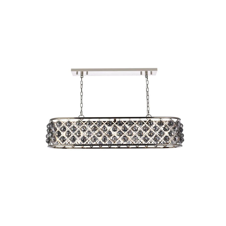 Elegant Lighting Madison 7 Light 50" Wide Crystal Linear Chandelier with Silver Shade Royal Cut Crystals - Image 3