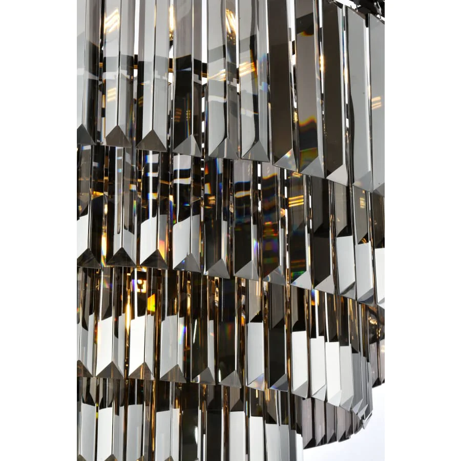 Elegant Lighting Sydney 33 Light 44" Wide Crystal Chandelier with Silver Shade Royal Cut Crystals - Image 3