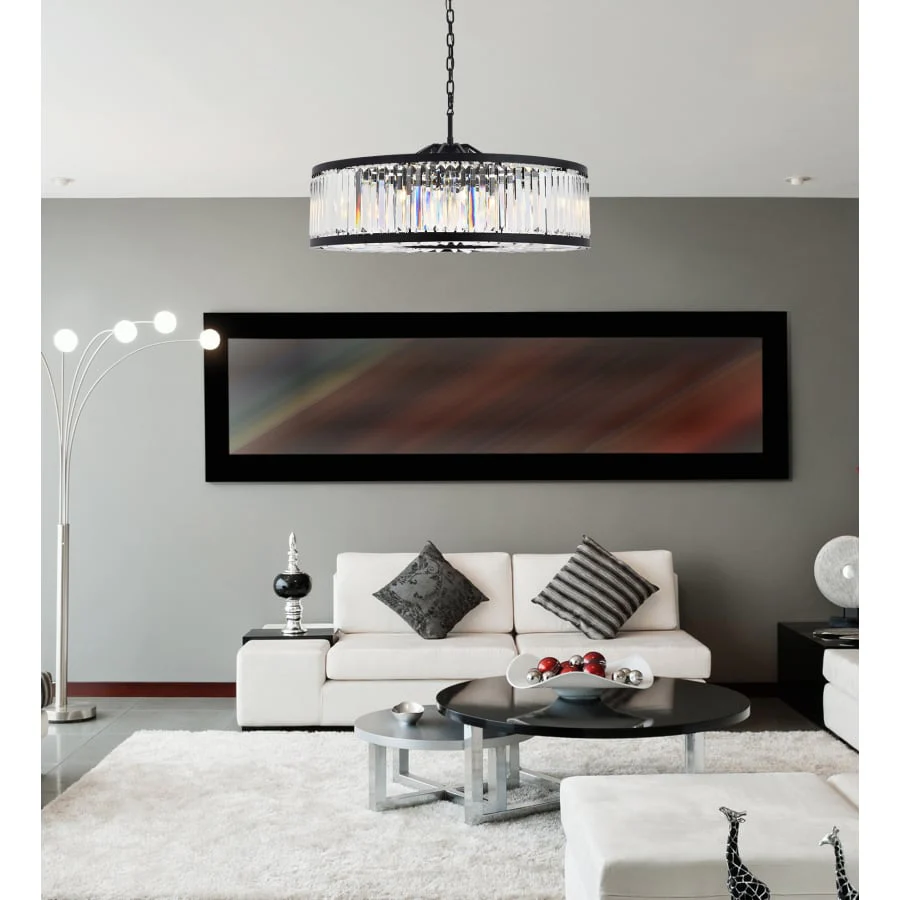 Elegant Lighting Chelsea 10 Light 44" Wide Crystal Drum Chandelier with Clear Royal Cut Crystals - Image 2