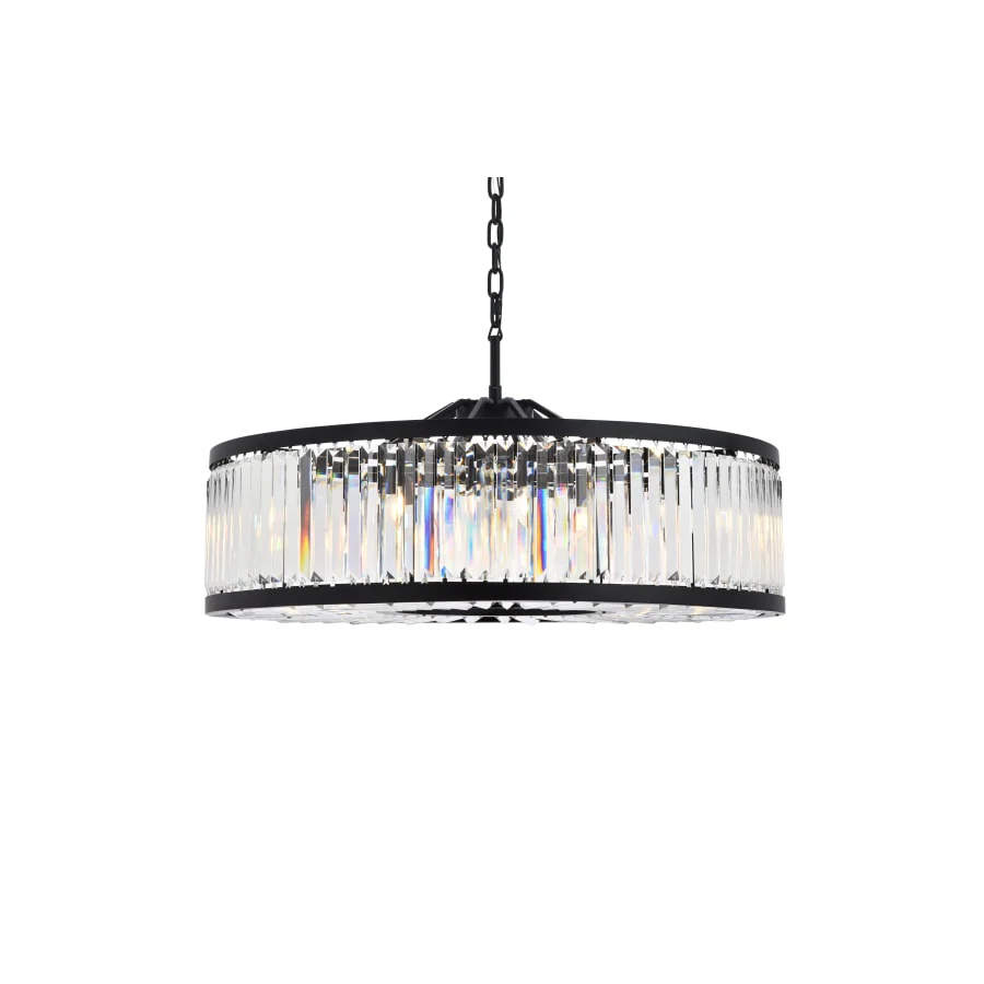 Elegant Lighting Chelsea 10 Light 44" Wide Crystal Drum Chandelier with Clear Royal Cut Crystals - Image 1