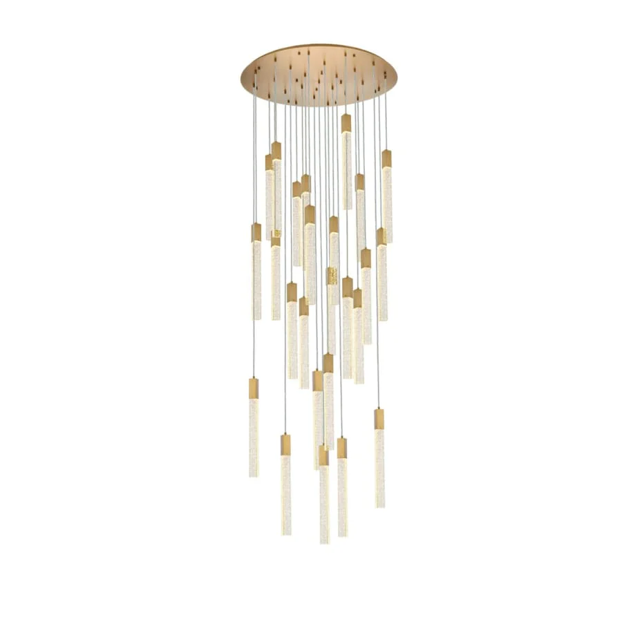 Elegant Lighting Weston 25 Light 42" Wide LED Crystal Multi Light Pendant with Clear Crystal Accents - Image 1
