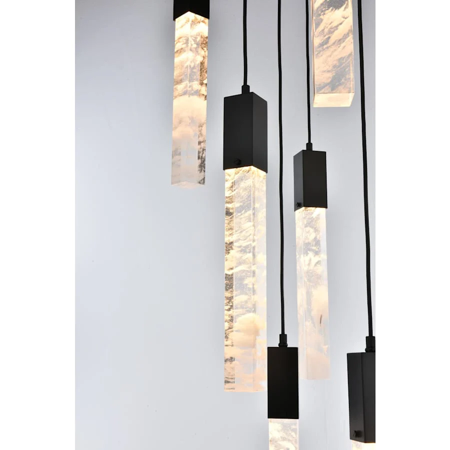 Elegant Lighting Aurora 26" Wide Crystal Multi Light Pendant - Image 3