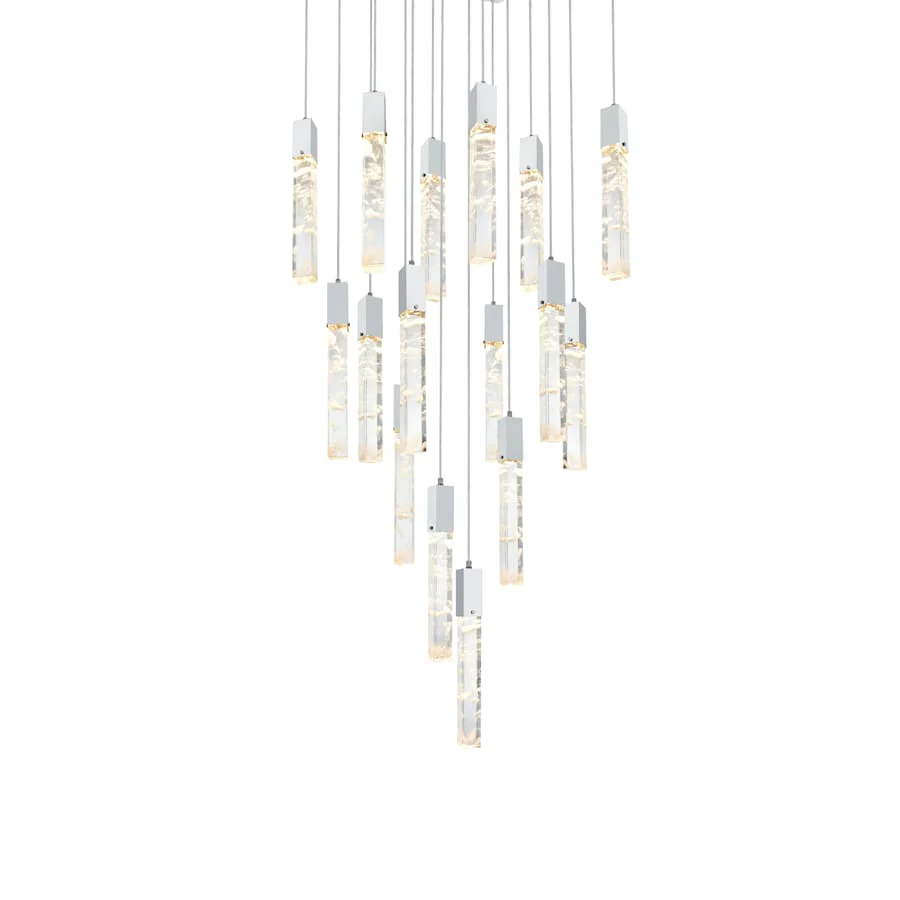 Elegant Lighting Aurora 30" Wide Crystal Multi Light Pendant - Image 3