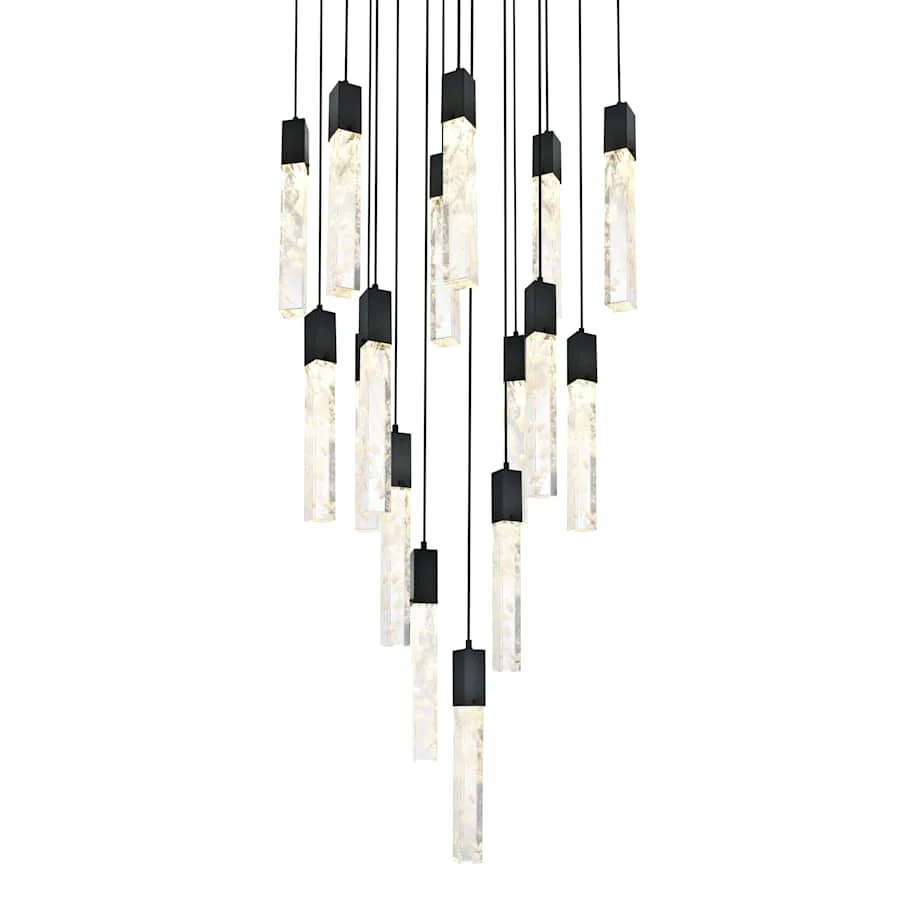 Elegant Lighting Aurora 30" Wide Crystal Multi Light Pendant - Image 1