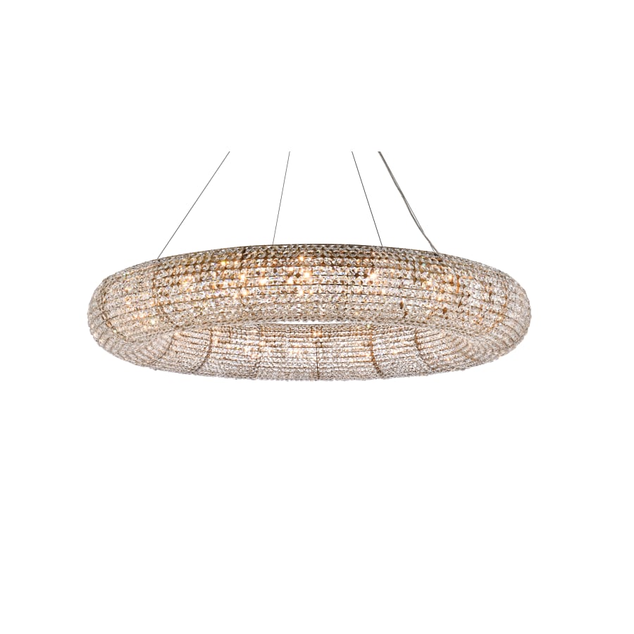 Elegant Lighting Paris 20 Light 52" Wide Crystal Ring Chandelier with Clear Royal Cut Crystals - Image 3