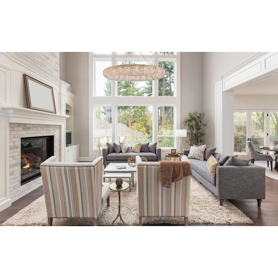 Elegant Lighting Paris 24 Light 59" Wide Crystal Ring Chandelier with Clear Royal Cut Crystals - Image 2