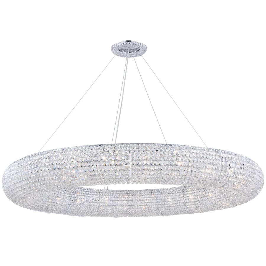 Elegant Lighting Paris 24 Light 59" Wide Crystal Ring Chandelier with Clear Royal Cut Crystals - Image 1