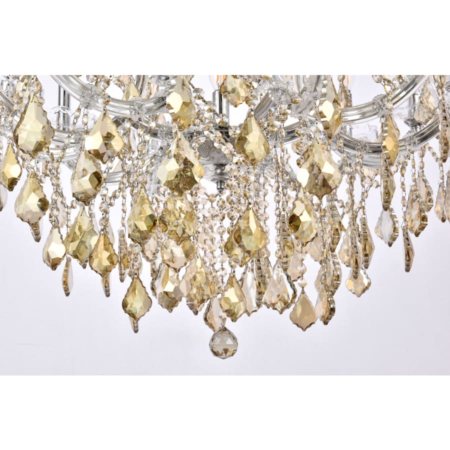 Elegant Lighting Maria Theresa 19 Light 30" Wide Crystal Chandelier with Golden Teak Royal Cut Crystals - Image 3