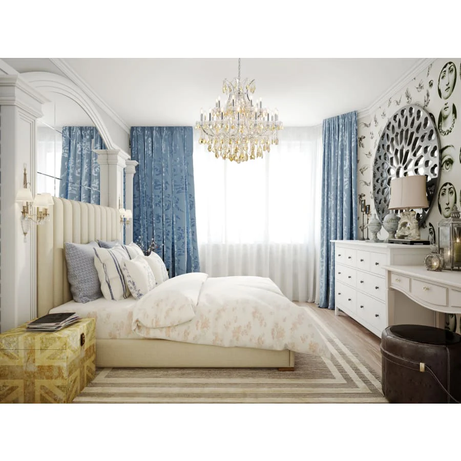 Elegant Lighting Maria Theresa 24 Light 36" Wide Crystal Chandelier with Golden Teak Royal Cut Crystals - Image 2