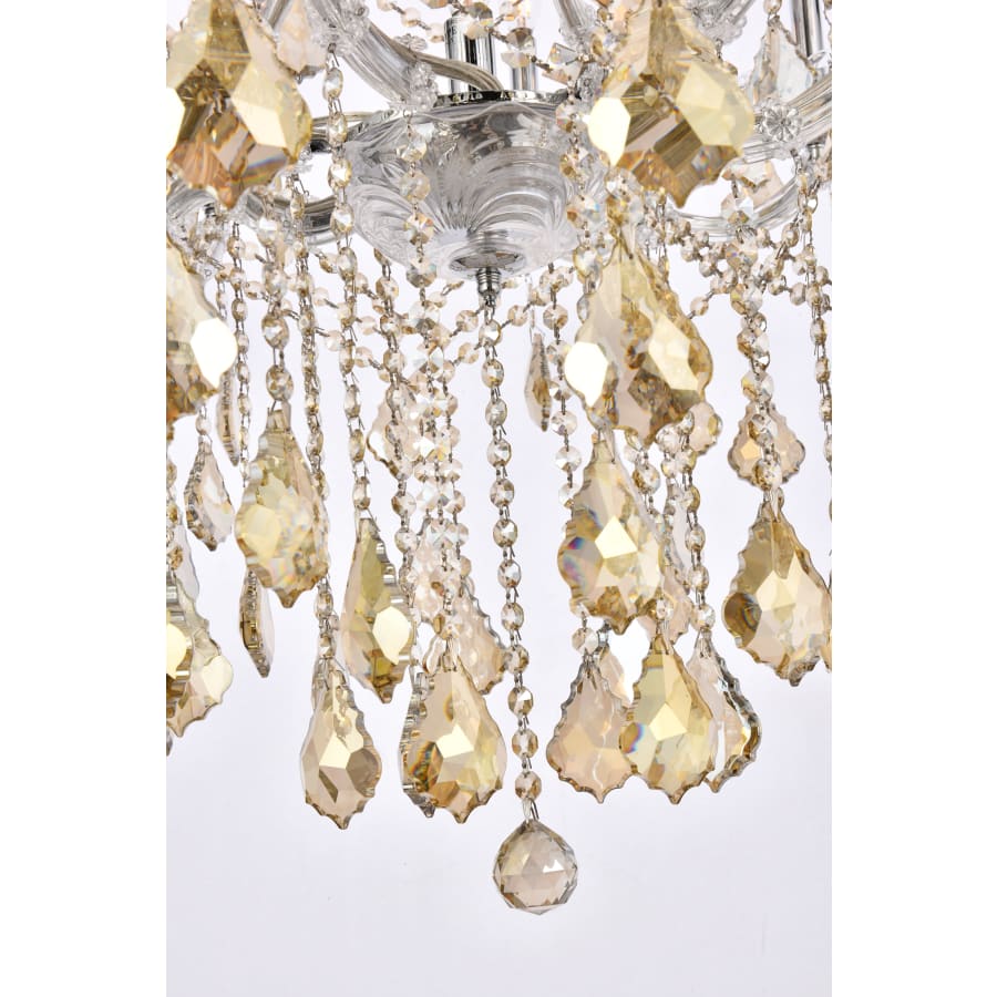 Elegant Lighting Maria Theresa 28 Light 38" Wide Crystal Chandelier with Golden Teak Royal Cut Crystals - Image 3
