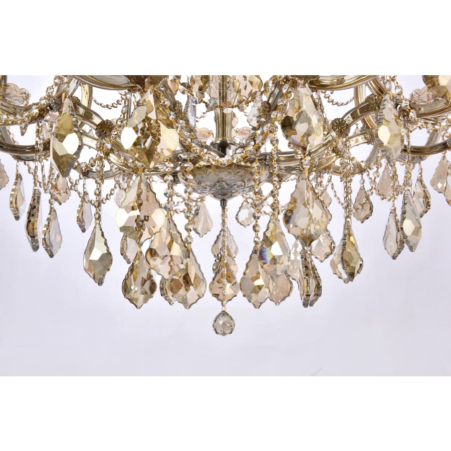 Elegant Lighting Maria Theresa 36 Light 46" Wide Crystal Chandelier with Golden Teak Royal Cut Crystals - Image 3