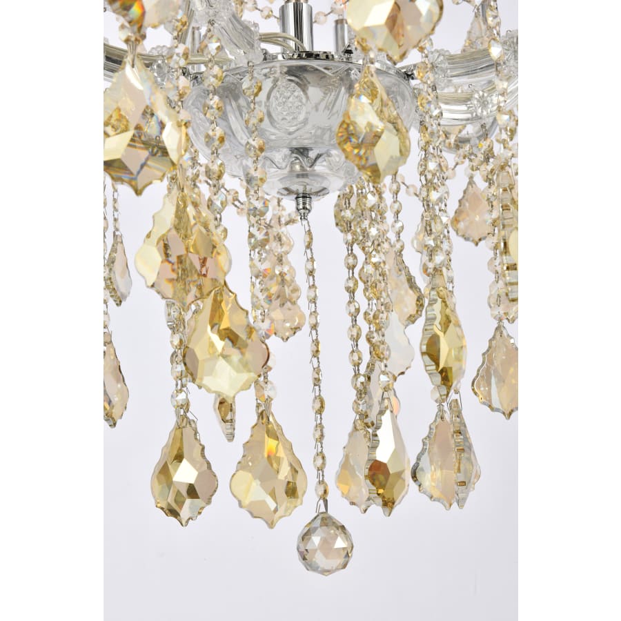 Elegant Lighting Maria Theresa 37 Light 44" Wide Crystal Chandelier with Golden Teak Royal Cut Crystals - Image 3