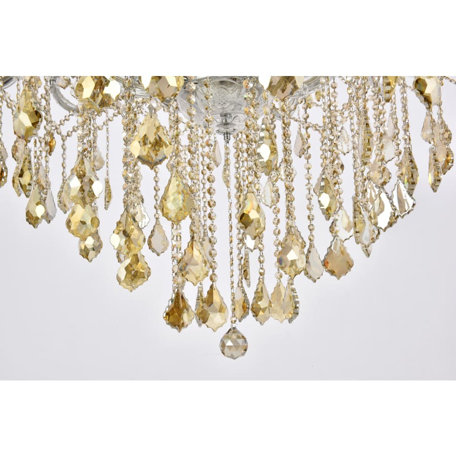 Elegant Lighting Maria Theresa 49 Light 46" Wide Crystal Chandelier with Golden Teak Royal Cut Crystals - Image 3