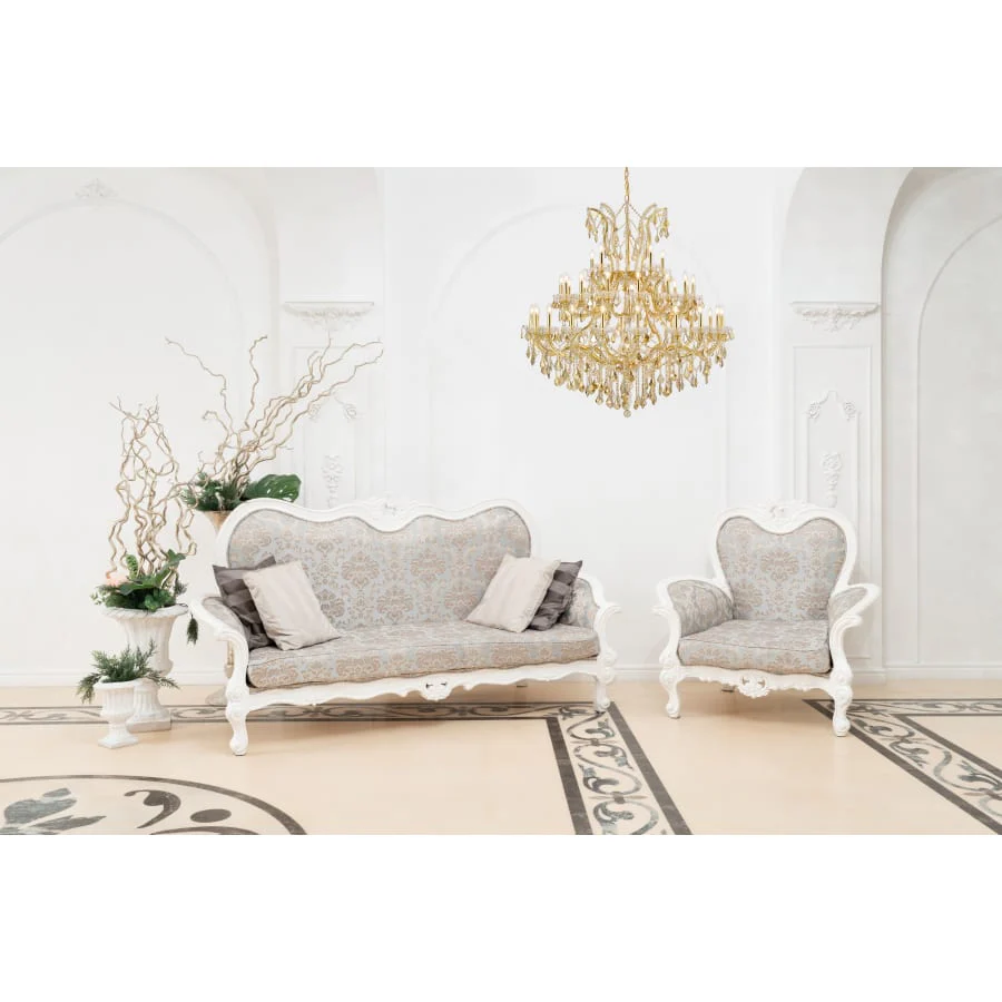 Elegant Lighting Maria Theresa 41 Light 52" Wide Crystal Chandelier with Golden Teak Royal Cut Crystals - Image 2