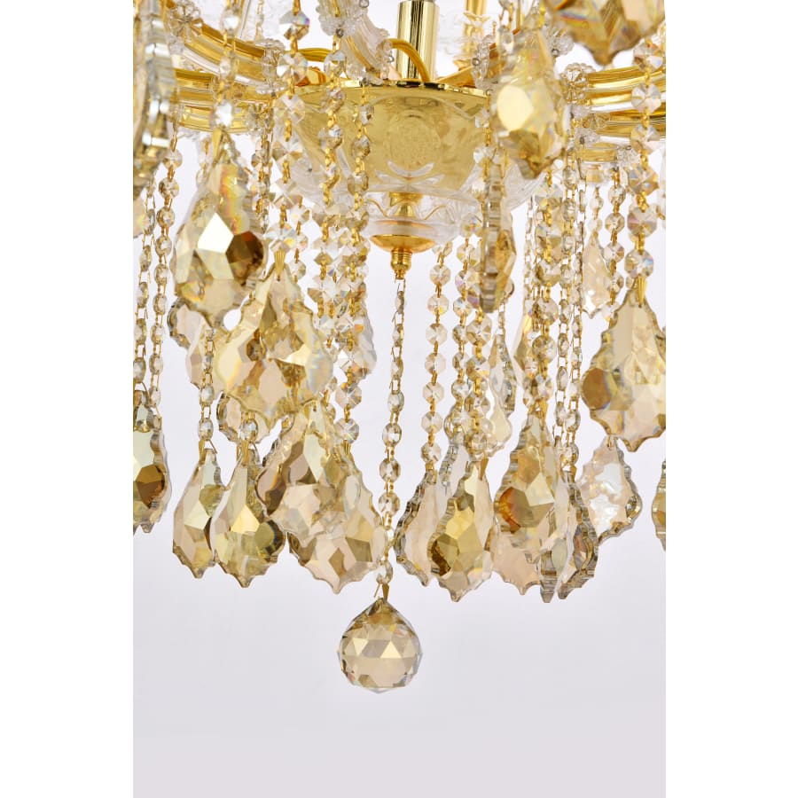Elegant Lighting Maria Theresa 41 Light 52" Wide Crystal Chandelier with Golden Teak Royal Cut Crystals - Image 3