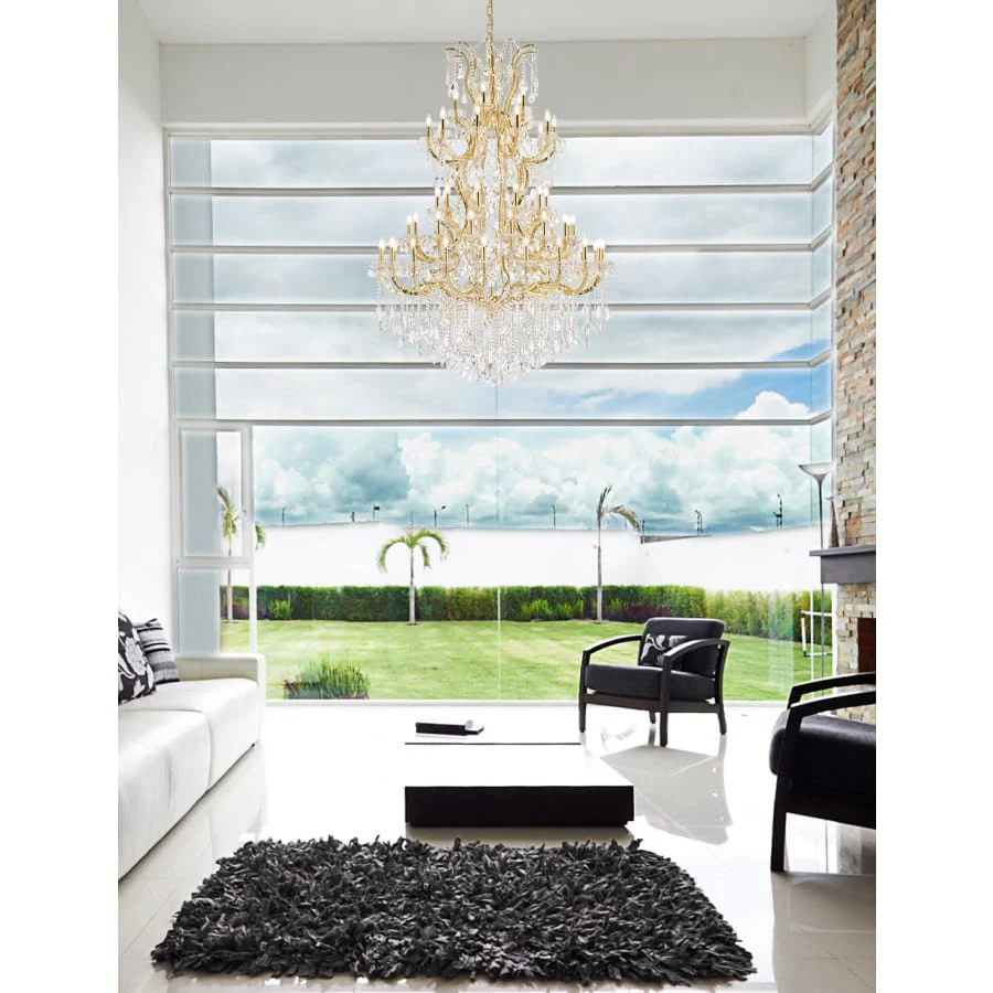 Elegant Lighting Maria Theresa 61 Light 54" Wide Crystal Chandelier with Golden Teak Royal Cut Crystals - Image 2
