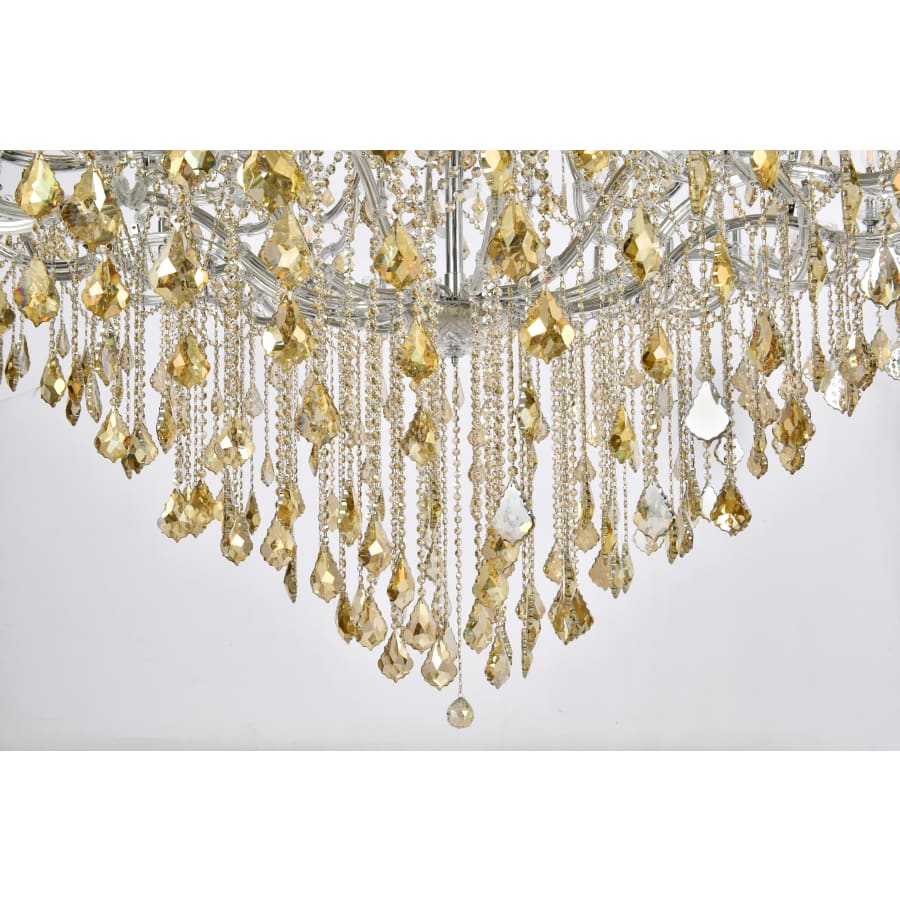 Elegant Lighting Maria Theresa 87 Light 72" Wide Crystal Chandelier with Golden Teak Royal Cut Crystals - Image 3