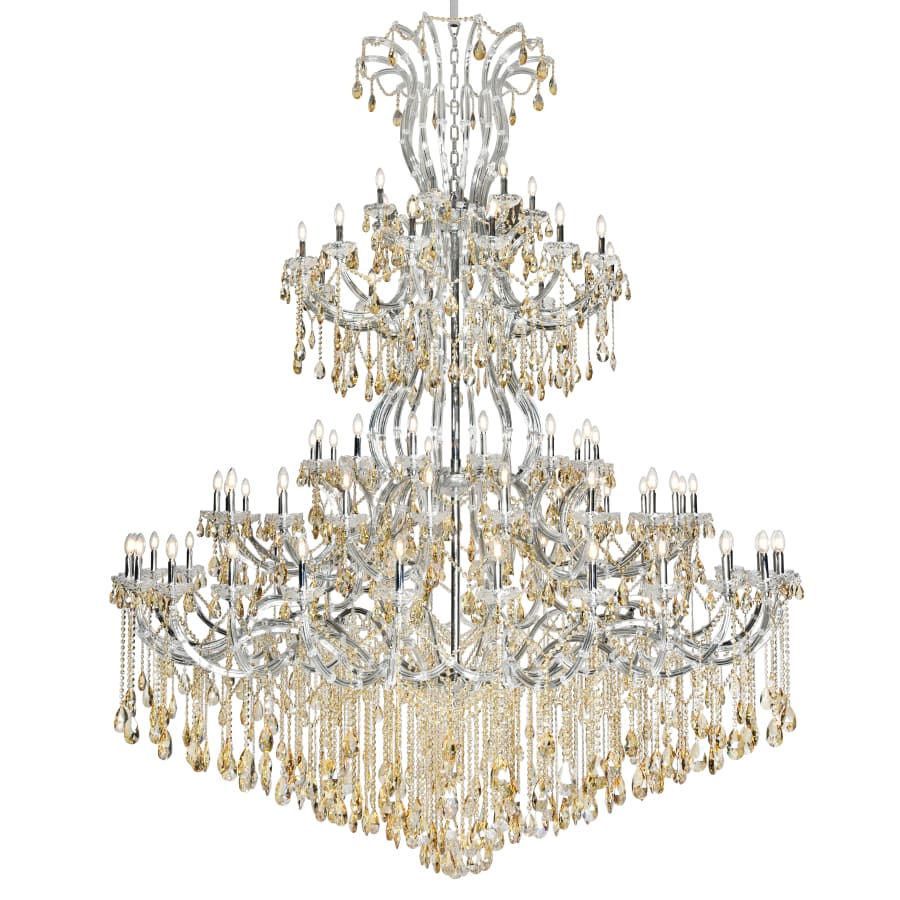 Elegant Lighting Maria Theresa 84 Light 96" Wide Crystal Chandelier with Golden Shadow Royal Cut Crystals - Image 1