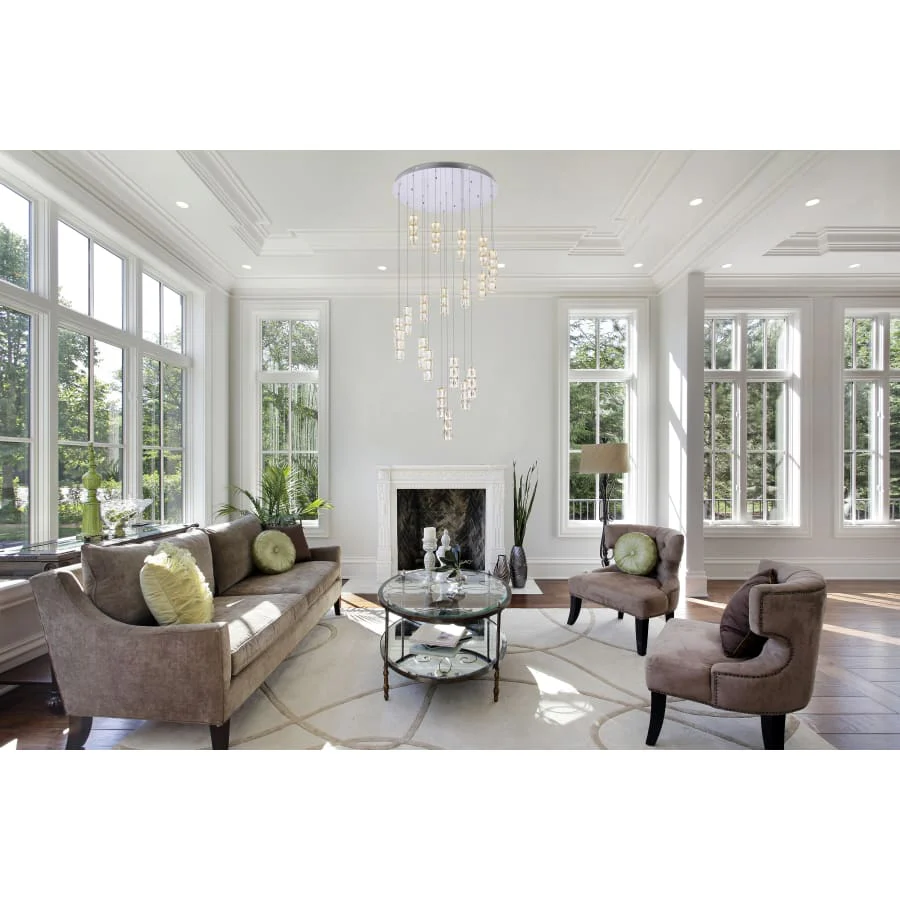 Elegant Lighting Polaris 20 Light 38" Wide LED Crystal Chandelier - Image 2