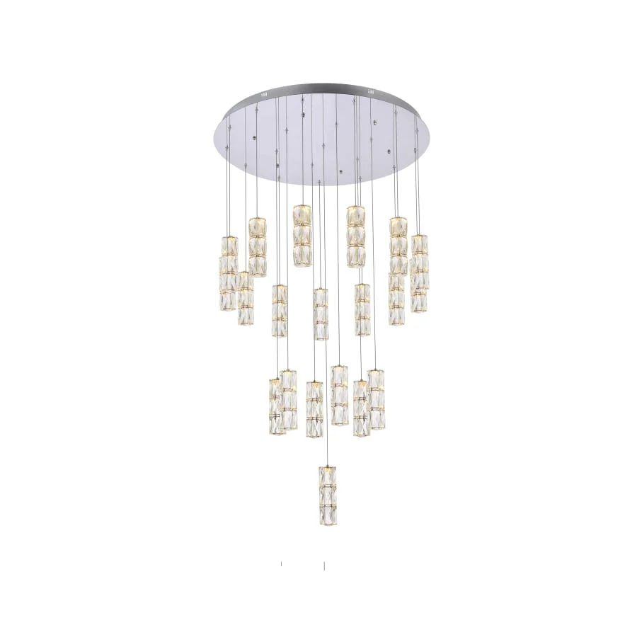 Elegant Lighting Polaris 20 Light 38" Wide LED Crystal Chandelier - Image 3