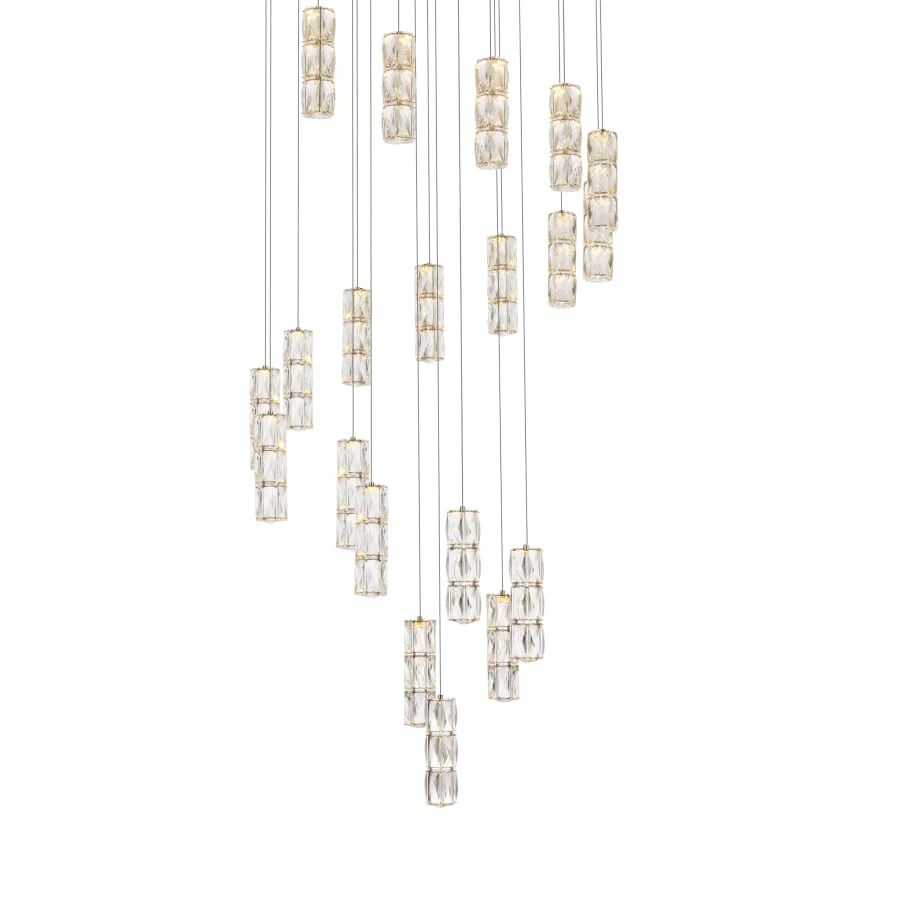 Elegant Lighting Polaris 20 Light 38" Wide LED Crystal Chandelier - Image 1