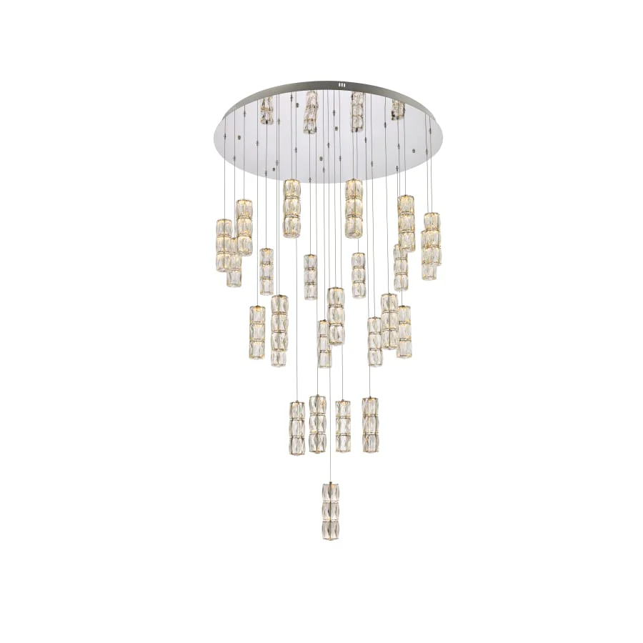 Elegant Lighting Polaris 25 Light 42" Wide LED Crystal Chandelier - Image 3