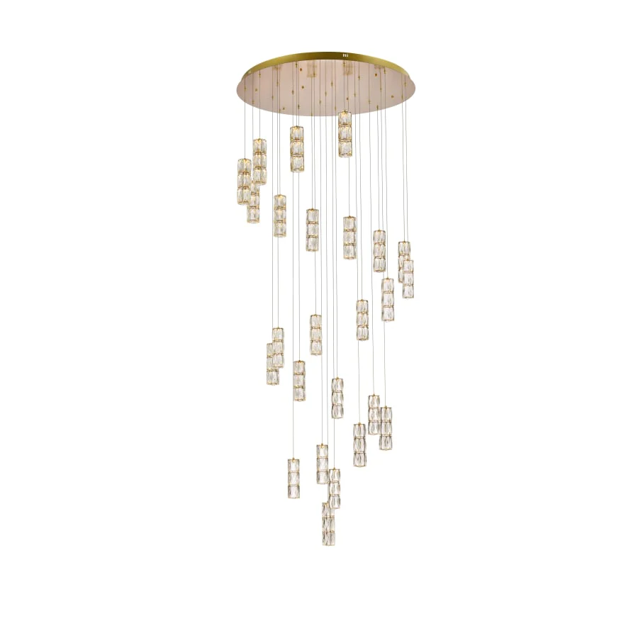 Elegant Lighting Polaris 25 Light 42" Wide LED Crystal Chandelier - Image 1